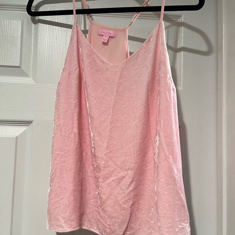 Lilly Pulitzer pink Velvet Cami Top